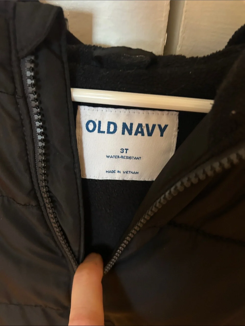 Old Navy Kids Black Hooded Puffer Coat